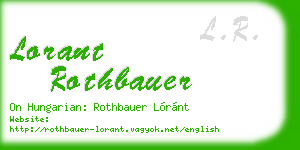 lorant rothbauer business card
